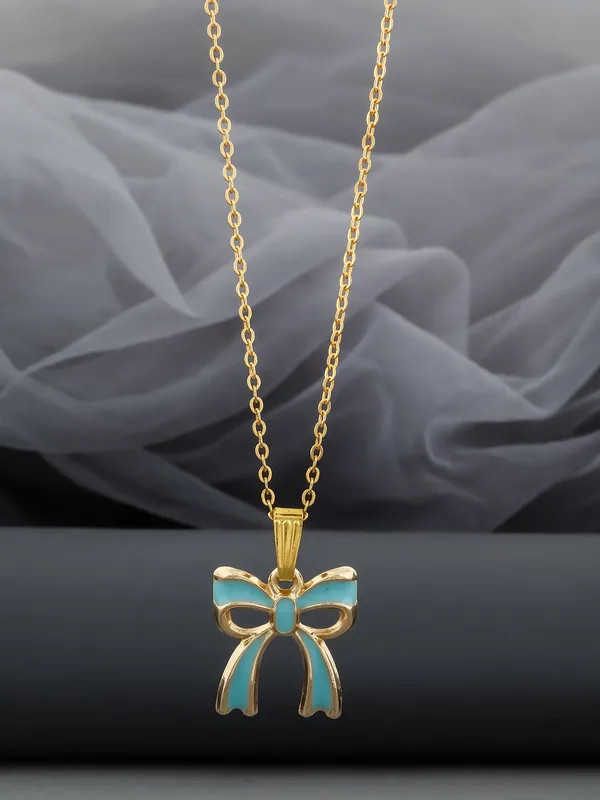 Sky_Blue_&_Golden_Finish_Stainless_Steel_Premium_Necklace_Chain_For_Women