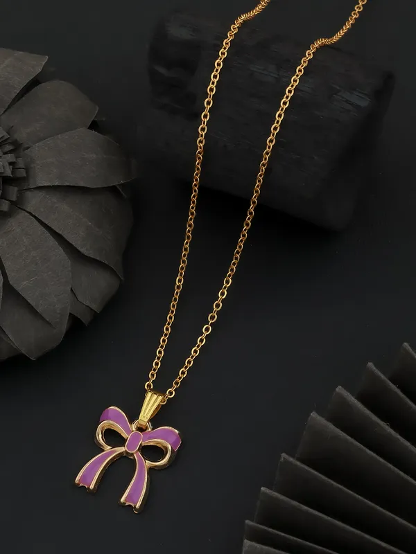 Purple_&_Golden_Finish_Stainless_Steel_Premium_Necklace_Chain_For_Women