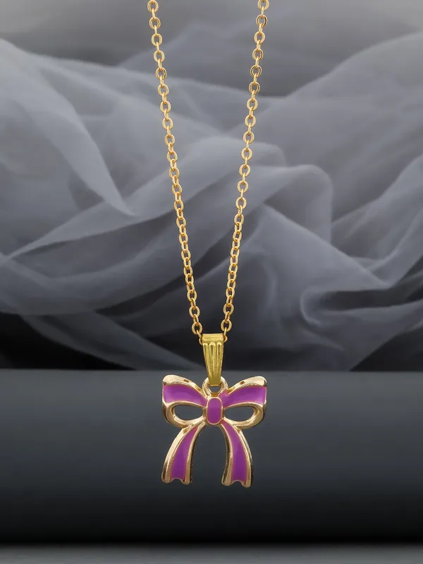 Purple_&_Golden_Finish_Stainless_Steel_Premium_Necklace_Chain_For_Women