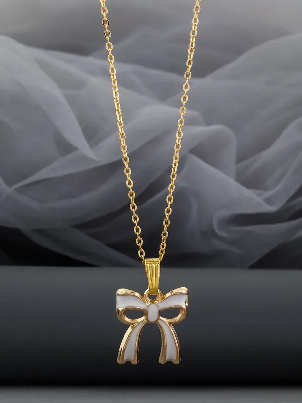 White_&_Golden_Finish_Stainless_Steel_Premium_Necklace_Chain_For_Women