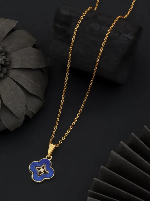 Royal_Blue_&_Golden_Finish_Stainless_Steel_Premium_Necklace_Chain_For_Women