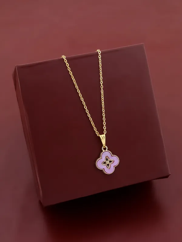 Pink_&_Golden_Finish_Stainless_Steel_Premium_Necklace_Chain_For_Women