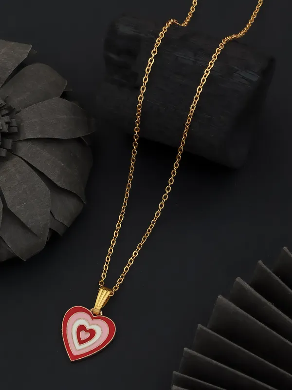 Pink_&_White_Golden_Finish_Stainless_Steel_Premium_Necklace_Chain_For_Women