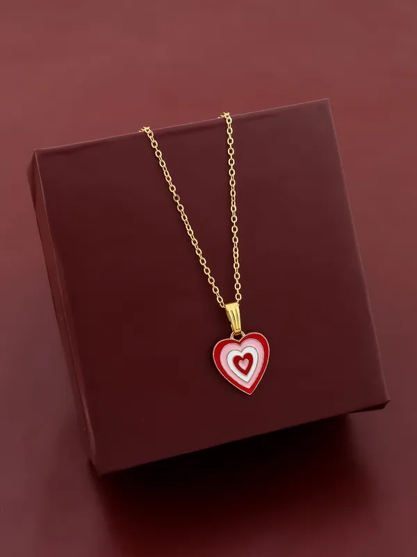 Pink_&_White_Golden_Finish_Stainless_Steel_Premium_Necklace_Chain_For_Women