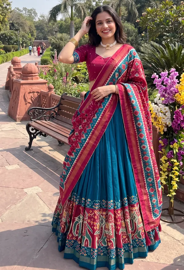Dola_silk_foil_print_lehenga_choli