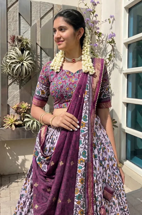 Purple_Dola_Silk_Premium_&_Elegant_Patola_Print_With_Foil_Work_Lehenga_Choli_For_Women_&_Girls