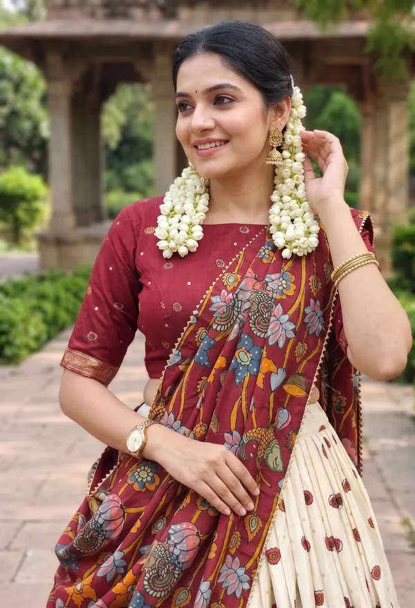 White_Dola_Silk_Premium_&_Elegant_Patola_Print_With_Foil_Work_Lehenga_Choli_For_Women_&_Girls