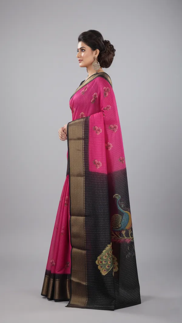 Pink_Woven_Mysore_Silk_Blend,_Art_Silk_Saree