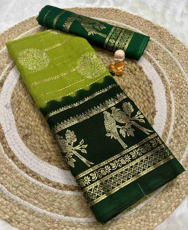 Green_Printed_Bollywood_Georgette_Saree