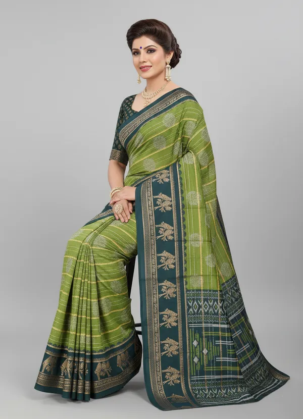 Green_Printed_Bollywood_Georgette_Saree