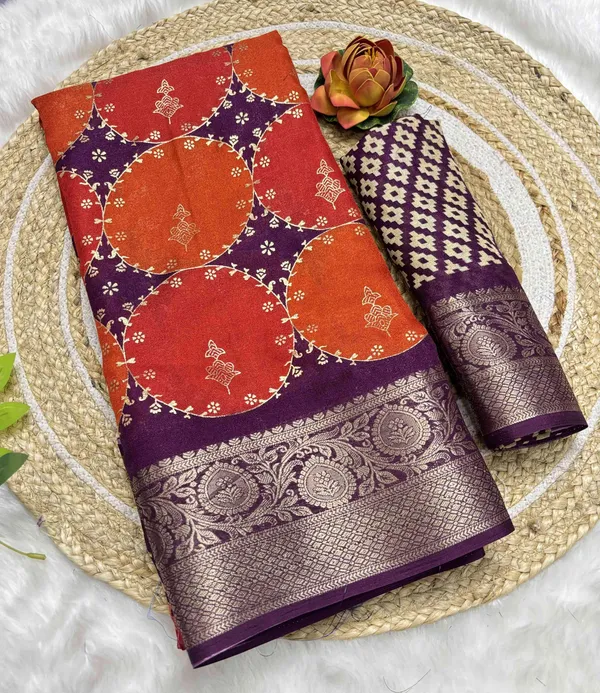 Maroon_Printed,_Woven_Mysore_Silk_Blend,_Jacquard_Saree