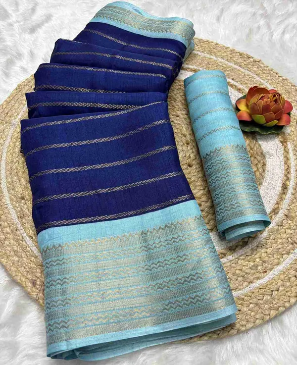 Blue_Woven_Manipuri_Jacquard,_Silk_Blend_Saree
