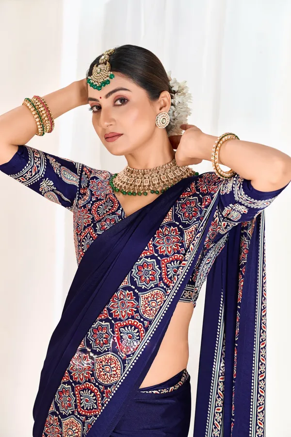 Navy_Blue_Woven_Bollywood_Satin_Saree