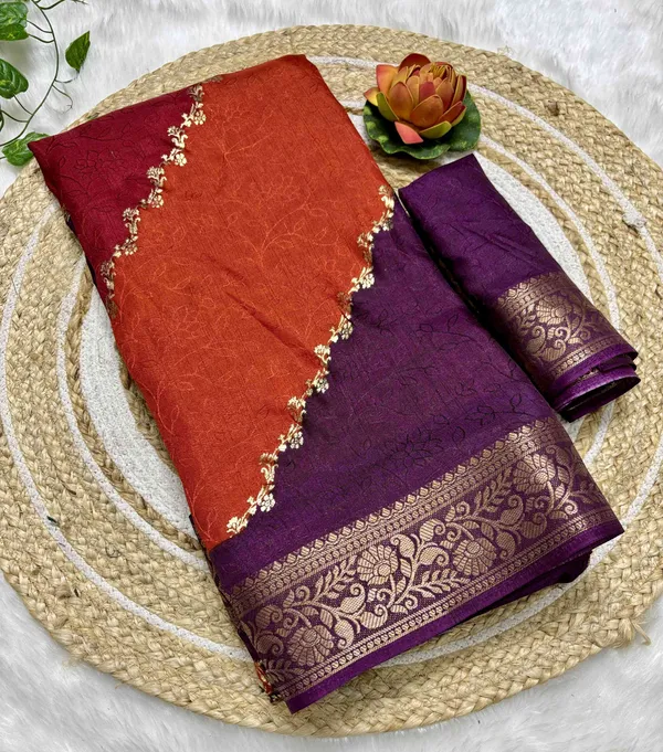 Maroon_Printed,_Woven_Mysore_Silk_Blend,_Jacquard_Saree
