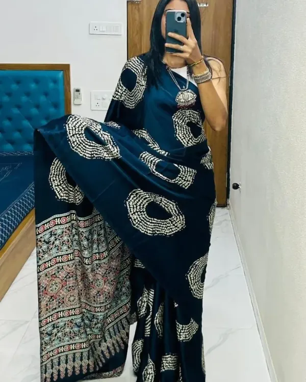 Teal_Woven_Bollywood_Satin_Saree