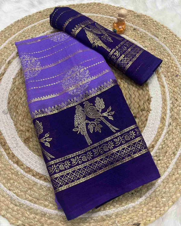 Purple_Printed_Bollywood_Georgette_Saree