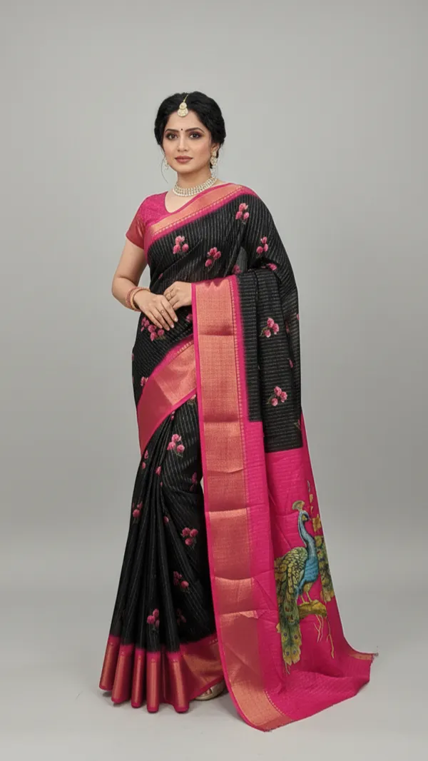 Black_Woven_Mysore_Silk_Blend,_Art_Silk_Saree
