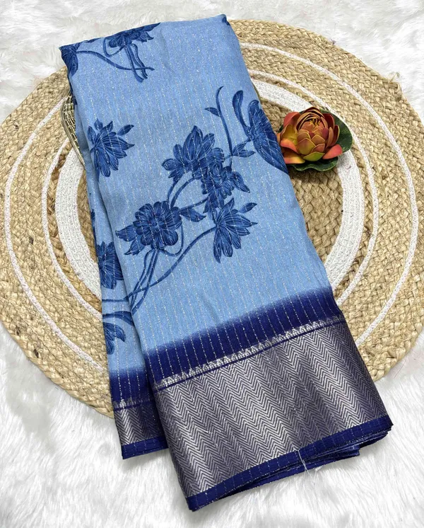 Darkblue_Woven,_Printed_Daily_Wear_Silk_Blend,_Art_Silk_Saree
