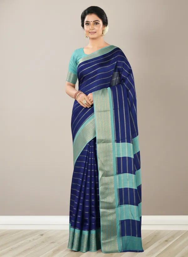Blue_Woven_Manipuri_Jacquard,_Silk_Blend_Saree