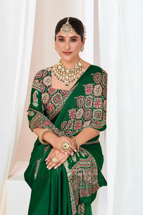 Green_Woven_Bollywood_Satin_Saree