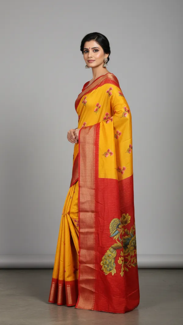 Yellow_Woven_Mysore_Silk_Blend,_Art_Silk_Saree