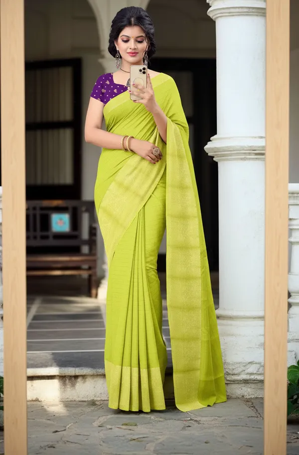 Mintgreen_Woven,_Self_Design_Mysore_Jacquard,_Silk_Blend_Saree