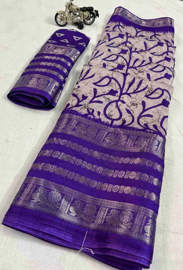 Purple_Printed_Bollywood_Jacquard,_Silk_Blend_Saree