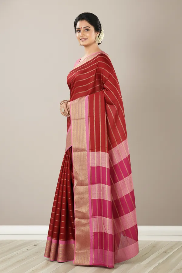 Pink_Woven_Manipuri_Jacquard,_Silk_Blend_Saree