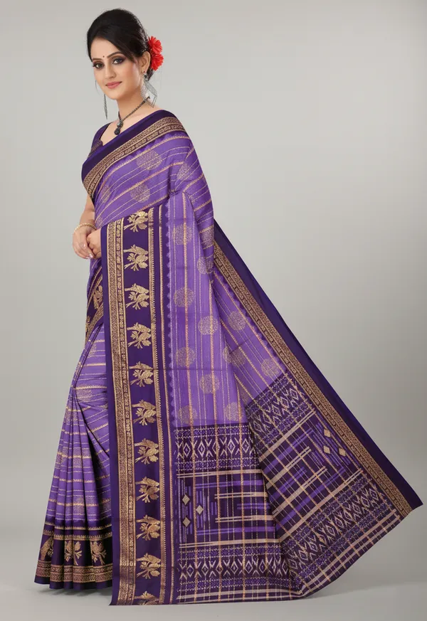 Purple_Printed_Bollywood_Georgette_Saree