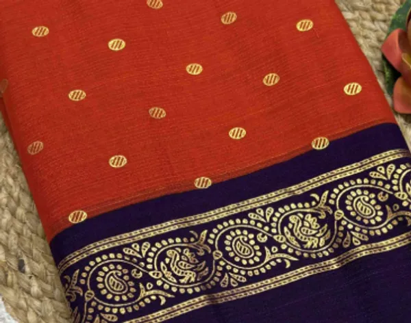 Orange_And_Purple_Printed_Bollywood_Georgette_Saree