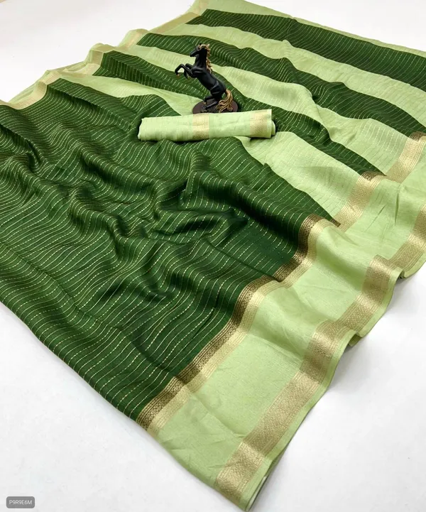 Green_Woven_Manipuri_Jacquard,_Silk_Blend_Saree