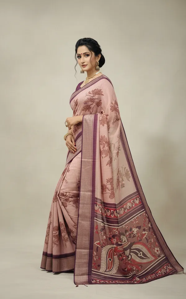 Purple_And_Pink_Woven,_Printed_Daily_Wear_Silk_Blend,_Art_Silk_Saree