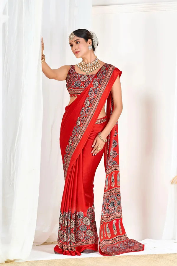 Red_Woven_Bollywood_Satin_Saree