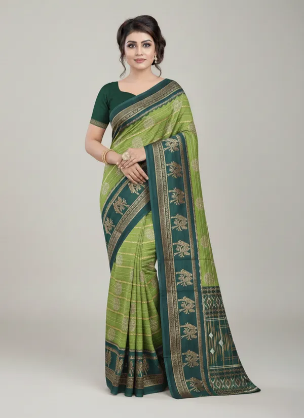 Green_Printed_Bollywood_Georgette_Saree