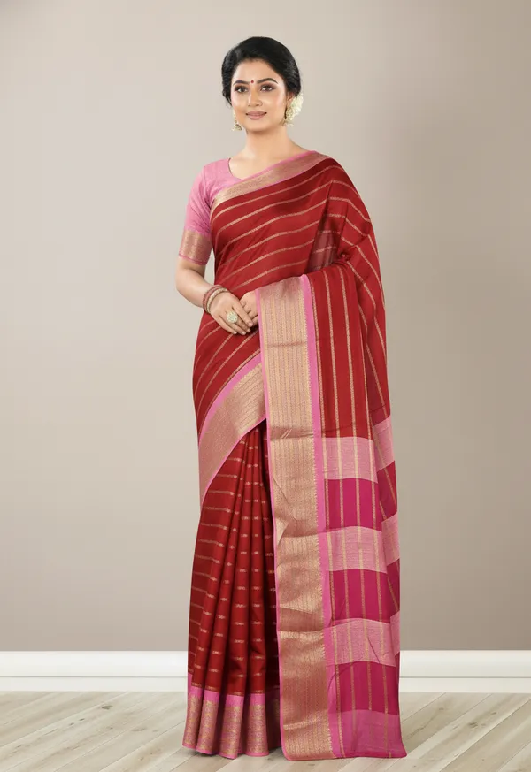 Pink_Woven_Manipuri_Jacquard,_Silk_Blend_Saree