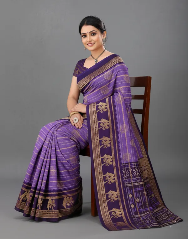 Purple_Printed_Bollywood_Georgette_Saree