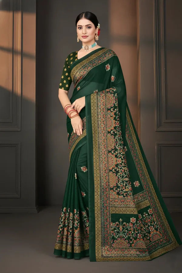 Green_Printed_Bollywood_Georgette_Saree