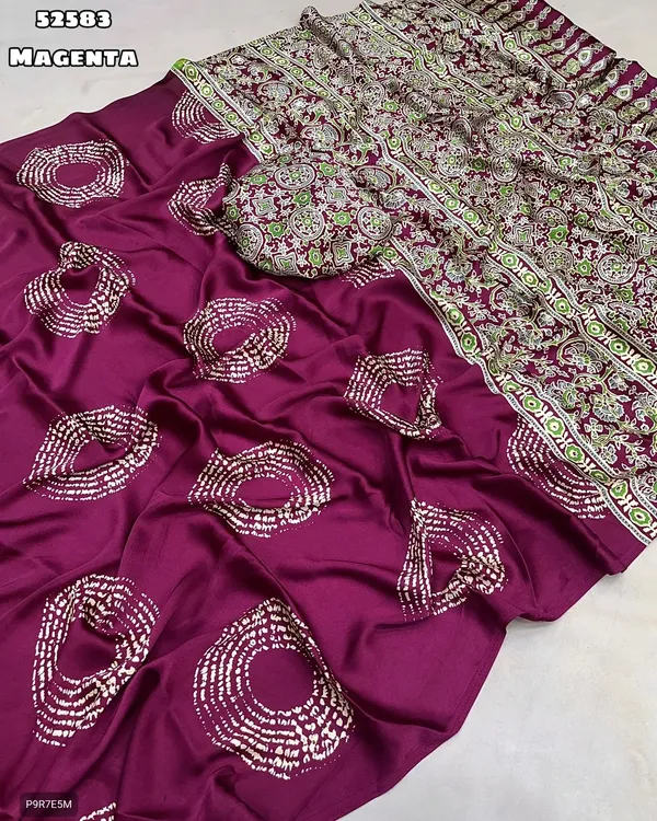 Wine_Woven_Bollywood_Satin_Saree