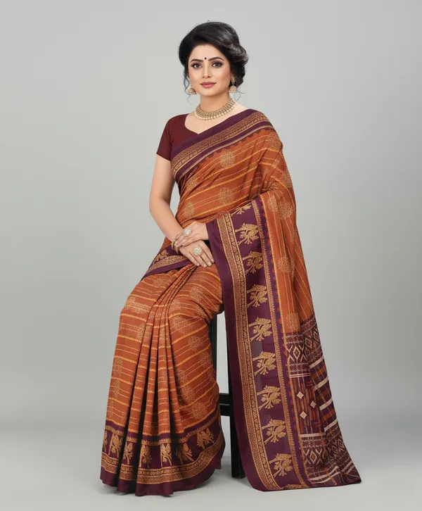 Multicolor_Printed_Bollywood_Georgette_Saree