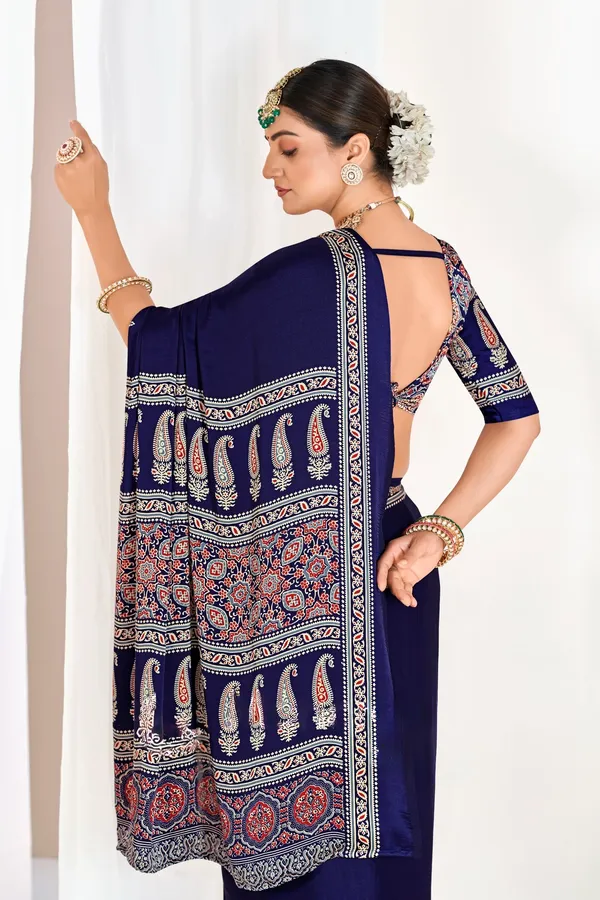 Navy_Blue_Woven_Bollywood_Satin_Saree