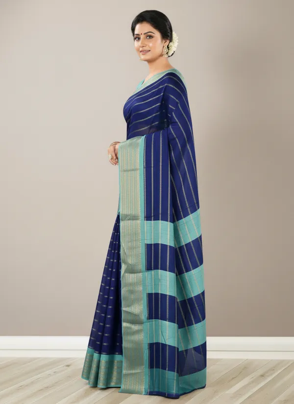 Blue_Woven_Manipuri_Jacquard,_Silk_Blend_Saree