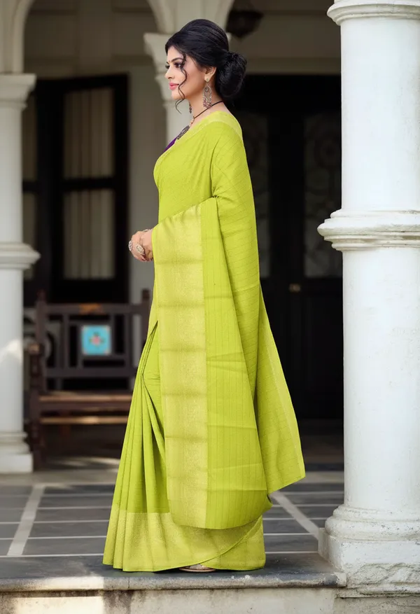 Mintgreen_Woven,_Self_Design_Mysore_Jacquard,_Silk_Blend_Saree