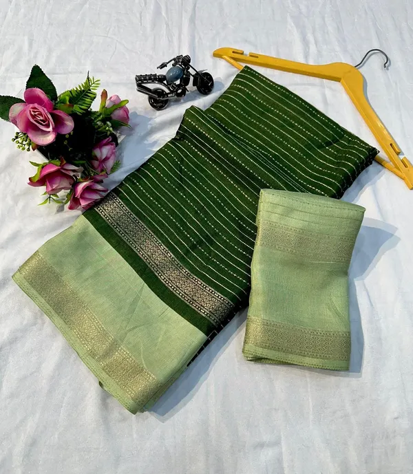 Green_Woven_Manipuri_Jacquard,_Silk_Blend_Saree