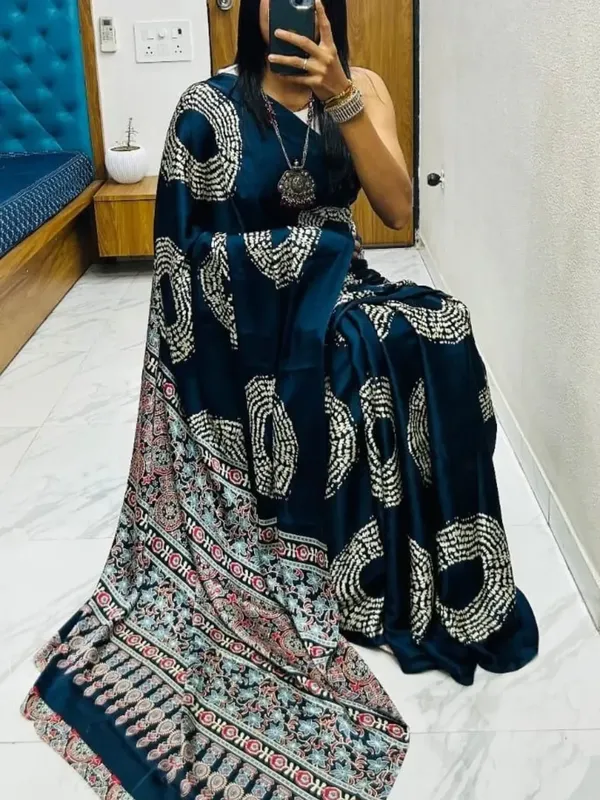 Teal_Woven_Bollywood_Satin_Saree