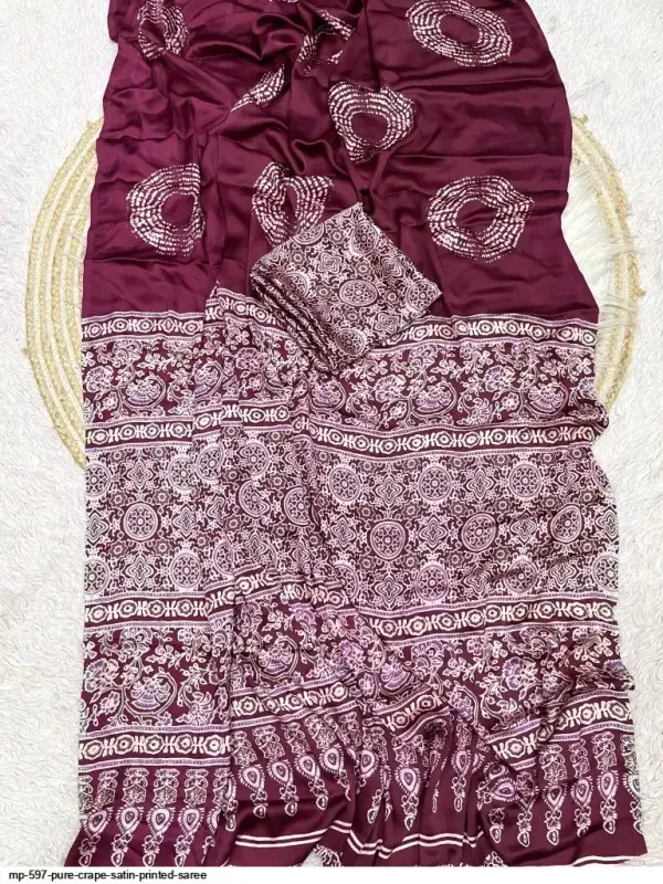 Wine_Woven_Bollywood_Satin_Saree