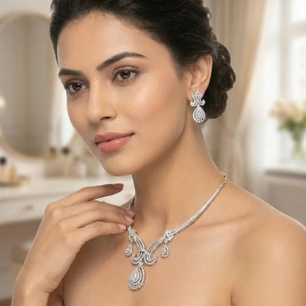 Elegant_Gold-Toned_Necklace_Set_With_Teardrop_Pendant_And_Matching_Earrings