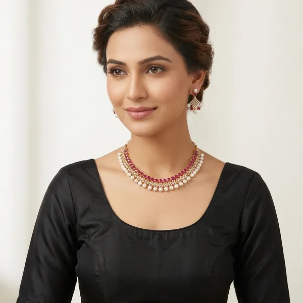 Elegant_Pearl_And_Ruby_Kundan_Necklace_Set_With_Matching_Earrings