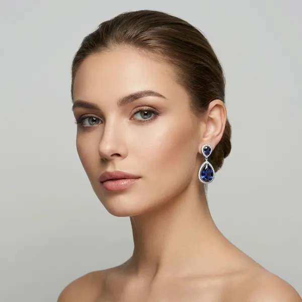 Elegant_Blue_Stone_Drop_Earrings_With_Pear-Shaped_Design