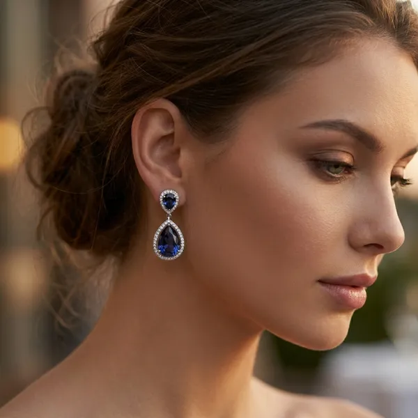 Elegant_Blue_Stone_Drop_Earrings_With_Pear-Shaped_Design