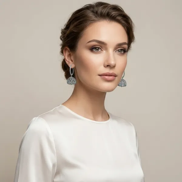 Silver-Toned_Diamond-Studded_Dome_Drop_Earrings